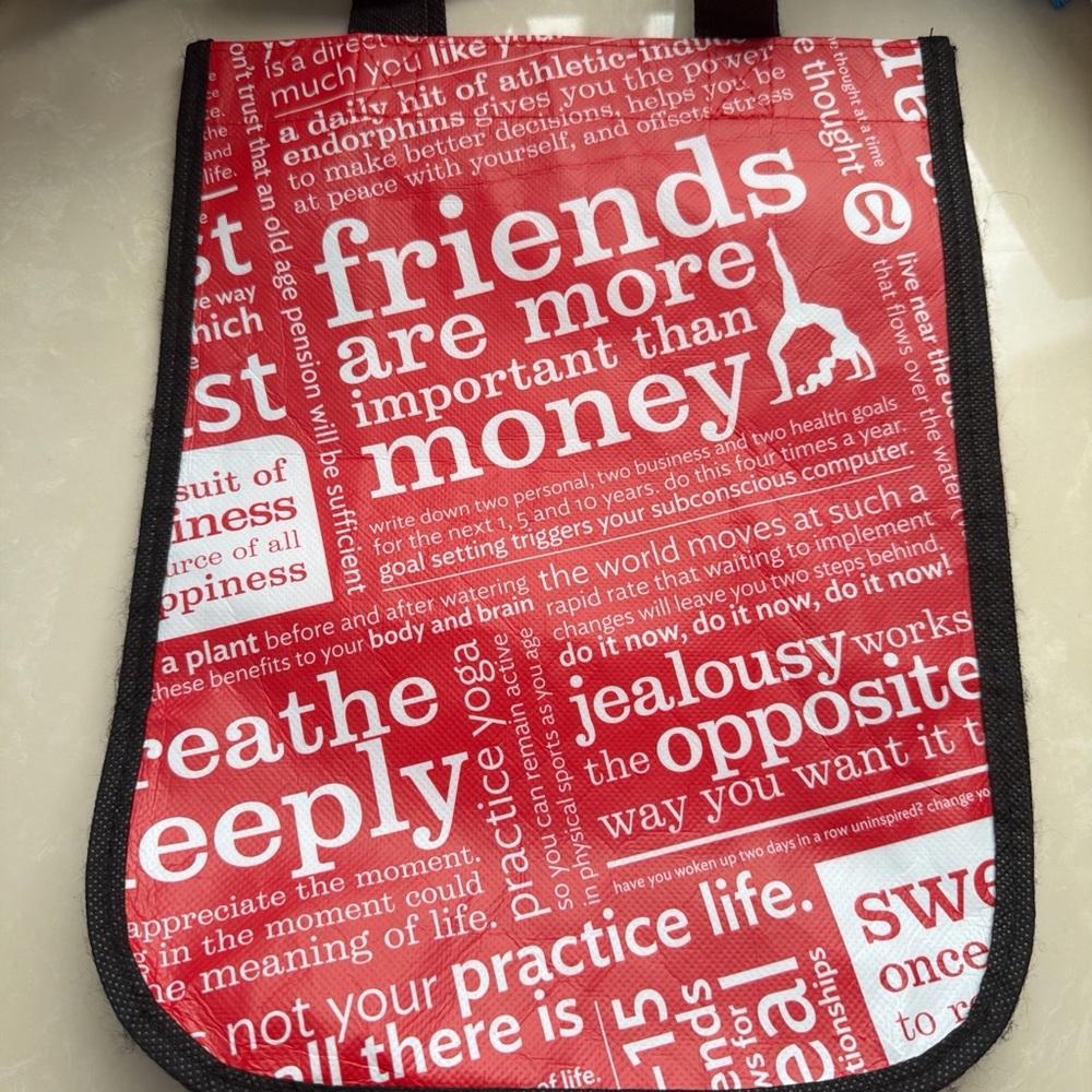 lululemon athletica Red Tote Bag
